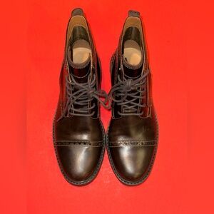 Clarks 1825 Collection Montacute Cap Toe Boot Dark Brown Leather 26128060 Mens 7